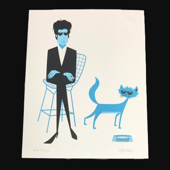 SHAG - Josh Agle 2017 "SMOKE" Bob Dylan Print # 47 of 200 Ltd ED Print - Picture 10 of 10